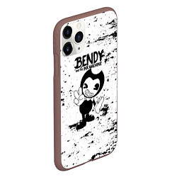 Чехол iPhone 11 Pro матовый Bendy and the ink machine - Black & White, цвет: 3D-коричневый — фото 2