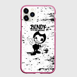 Чехол iPhone 11 Pro матовый Bendy and the ink machine - Black & White, цвет: 3D-малиновый