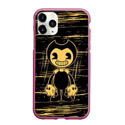 Чехол iPhone 11 Pro матовый Bendy and the ink machine - Бенди, цвет: 3D-малиновый