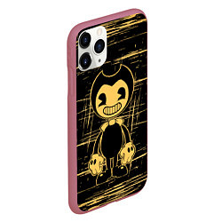 Чехол iPhone 11 Pro матовый Bendy and the ink machine - Бенди, цвет: 3D-малиновый — фото 2