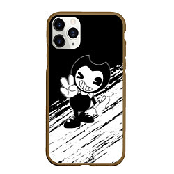 Чехол iPhone 11 Pro матовый Bendy and the ink machine - Bendy, цвет: 3D-коричневый