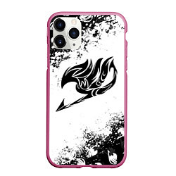 Чехол iPhone 11 Pro матовый ХВОСТ ФЕИ ЧЁРНЫЙ СИМВОЛ FAIRY TAIL BLACK