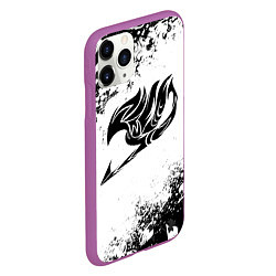 Чехол iPhone 11 Pro матовый ХВОСТ ФЕИ ЧЁРНЫЙ СИМВОЛ FAIRY TAIL BLACK, цвет: 3D-фиолетовый — фото 2