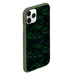 Чехол iPhone 11 Pro матовый Еловый рай, цвет: 3D-темно-зеленый — фото 2
