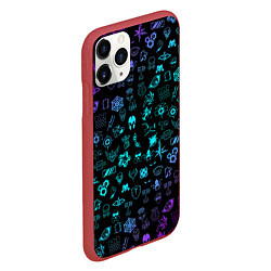 Чехол iPhone 11 Pro матовый RAINBOW SIX SIEGE NEON PATTERN SYMBOL, цвет: 3D-красный — фото 2