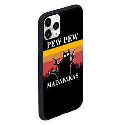 Чехол iPhone 11 Pro матовый Madafakas! PEW PEW, цвет: 3D-черный — фото 2