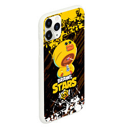 Чехол iPhone 11 Pro матовый BRAWL STARS SALLY LEON БРЫЗГИ КРАСОК, цвет: 3D-белый — фото 2