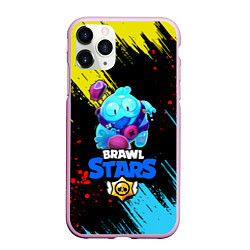 Чехол iPhone 11 Pro матовый BRAWL STARS БЕГУЩИЙ SQUEAK, цвет: 3D-розовый