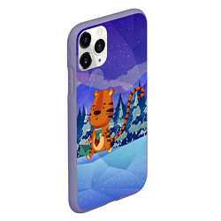 Чехол iPhone 11 Pro матовый Тигр - менеджер, цвет: 3D-серый — фото 2