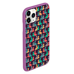 Чехол iPhone 11 Pro матовый Кролики 18, цвет: 3D-фиолетовый — фото 2