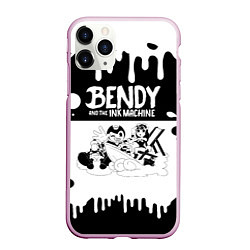 Чехол iPhone 11 Pro матовый БЕНДИ И АЛИСА BENDY AND THE INK MACHINE, цвет: 3D-розовый