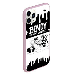 Чехол iPhone 11 Pro матовый БЕНДИ И АЛИСА BENDY AND THE INK MACHINE, цвет: 3D-розовый — фото 2