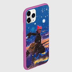 Чехол iPhone 11 Pro матовый Ведьмина служба доставки, цвет: 3D-фиолетовый — фото 2