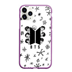 Чехол iPhone 11 Pro матовый ЛОГОТИП БТС LOGO BTS