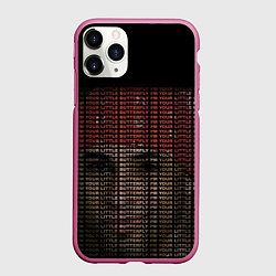Чехол iPhone 11 Pro матовый IM YOUR LITTLE BUTTERFLY grey, цвет: 3D-малиновый