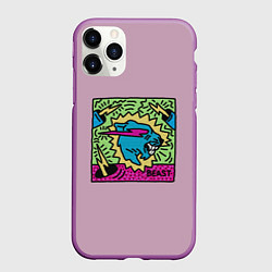 Чехол iPhone 11 Pro матовый Mr Beast Drawing Full Print, цвет: 3D-фиолетовый