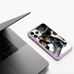 Чехол iPhone 11 Pro матовый Космодесантник в деле Арт, цвет: 3D-розовый — фото 2