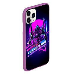 Чехол iPhone 11 Pro матовый Ева 01 - Neon Genesis Evangelion, цвет: 3D-фиолетовый — фото 2