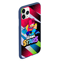 Чехол iPhone 11 Pro матовый GROM BRAWLSTARS ART, цвет: 3D-тёмно-синий — фото 2