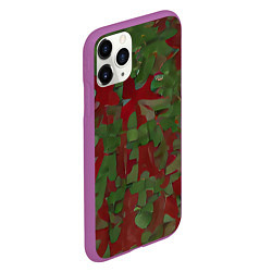 Чехол iPhone 11 Pro матовый Незаметный новогодний камуфляж, цвет: 3D-фиолетовый — фото 2