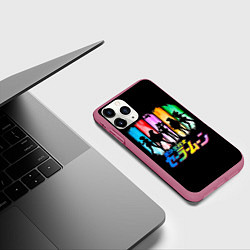 Чехол iPhone 11 Pro матовый Воины в матросках - Сейлор Мун, цвет: 3D-малиновый — фото 2