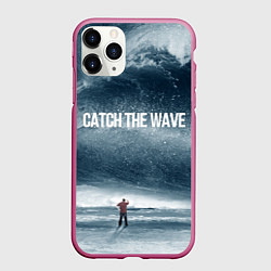 Чехол iPhone 11 Pro матовый Волна мыслей, цвет: 3D-малиновый