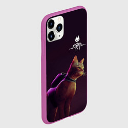 Чехол iPhone 11 Pro матовый Stray: Wandering Cat, цвет: 3D-фиолетовый — фото 2