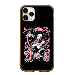 Чехол iPhone 11 Pro матовый Demon slayer Nedzuko, цвет: 3D-коричневый