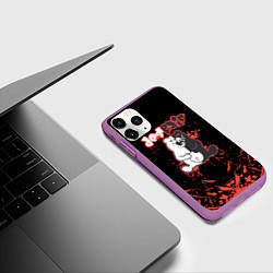 Чехол iPhone 11 Pro матовый Monokuma monomi, цвет: 3D-фиолетовый — фото 2