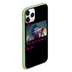 Чехол iPhone 11 Pro матовый Джинкс There are no winners in this war, цвет: 3D-салатовый — фото 2