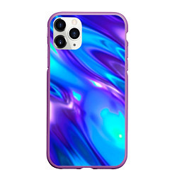 Чехол iPhone 11 Pro матовый Neon Holographic, цвет: 3D-фиолетовый