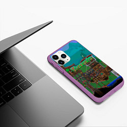 Чехол iPhone 11 Pro матовый Дом в Террарии, цвет: 3D-фиолетовый — фото 2