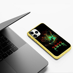 Чехол iPhone 11 Pro матовый Тигр 2022, цвет: 3D-желтый — фото 2