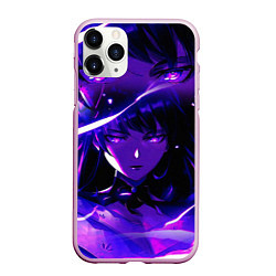 Чехол iPhone 11 Pro матовый SHOGUN RAIDEN GENSHIN IMPACT НА СПИНЕ, цвет: 3D-розовый