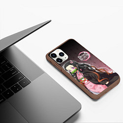 Чехол iPhone 11 Pro матовый НЕЗУКО NEZUKO SLAYER, цвет: 3D-коричневый — фото 2