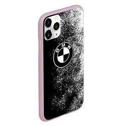 Чехол iPhone 11 Pro матовый BMW ЧБ Логотип, цвет: 3D-розовый — фото 2