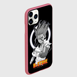 Чехол iPhone 11 Pro матовый Сенку с колбой - Доктор Стоун, цвет: 3D-малиновый — фото 2