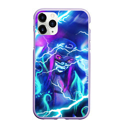 Чехол iPhone 11 Pro матовый KDA FLASHLIGHT NEON КДА В МАСКЕ LEAGUE OF LEGENDS, цвет: 3D-светло-сиреневый