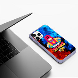 Чехол iPhone 11 Pro матовый BRAWL STARS GROM БРАВЛ СТАРС ГРОМ, цвет: 3D-светло-сиреневый — фото 2