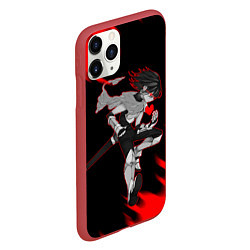 Чехол iPhone 11 Pro матовый DELTARUNE KRIS RED HEART, цвет: 3D-красный — фото 2