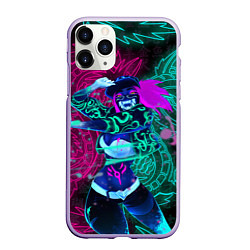 Чехол iPhone 11 Pro матовый KDA NEON DRAGONS LEAGUE OF LEGENDS НЕОНОВЫЕ ДРАКОН, цвет: 3D-светло-сиреневый