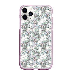 Чехол iPhone 11 Pro матовый Купюры 1000 Рублей деньги, цвет: 3D-розовый