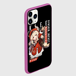 Чехол iPhone 11 Pro матовый GENSHIN IMPACT, KLEE POSTER, цвет: 3D-фиолетовый — фото 2