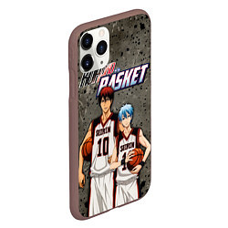 Чехол iPhone 11 Pro матовый Kuroko no Basket, Kagami Taiga Kuroko Tetsuya, цвет: 3D-коричневый — фото 2