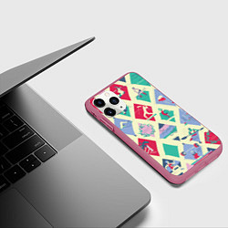 Чехол iPhone 11 Pro матовый Живу Спортом!, цвет: 3D-малиновый — фото 2