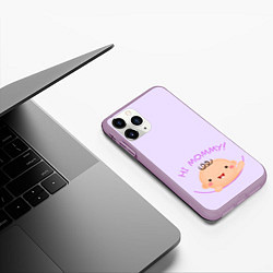 Чехол iPhone 11 Pro матовый Hi mommy!, цвет: 3D-сиреневый — фото 2