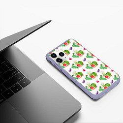 Чехол iPhone 11 Pro матовый Овощи с огорода, цвет: 3D-светло-сиреневый — фото 2