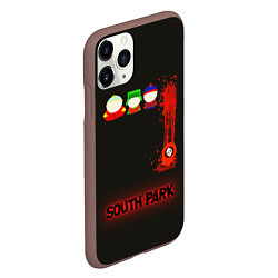 Чехол iPhone 11 Pro матовый Южный парк главные персонажи South Park, цвет: 3D-коричневый — фото 2