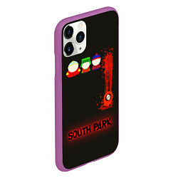 Чехол iPhone 11 Pro матовый Южный парк главные персонажи South Park, цвет: 3D-фиолетовый — фото 2