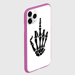 Чехол iPhone 11 Pro матовый Fuck you,чел, цвет: 3D-фиолетовый — фото 2